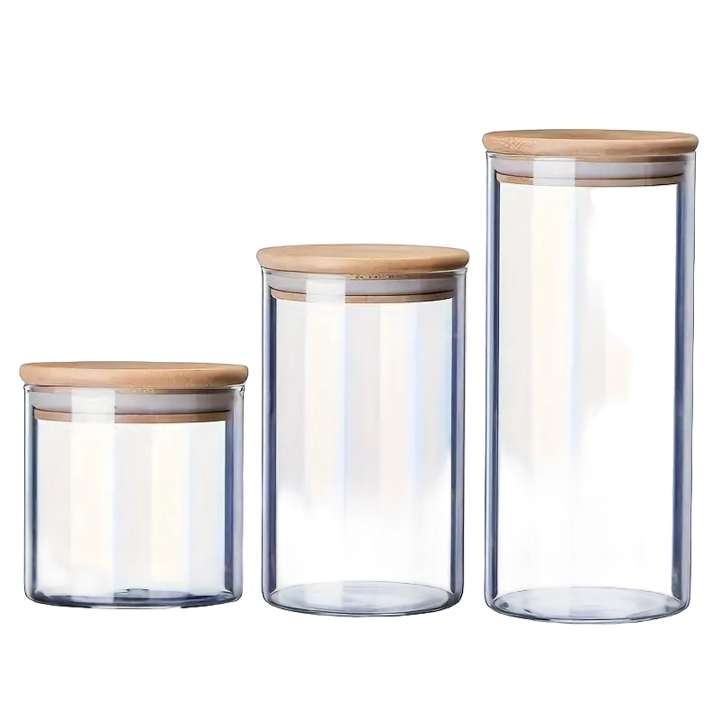 Crystal Nest Jar with Bamboo Lid