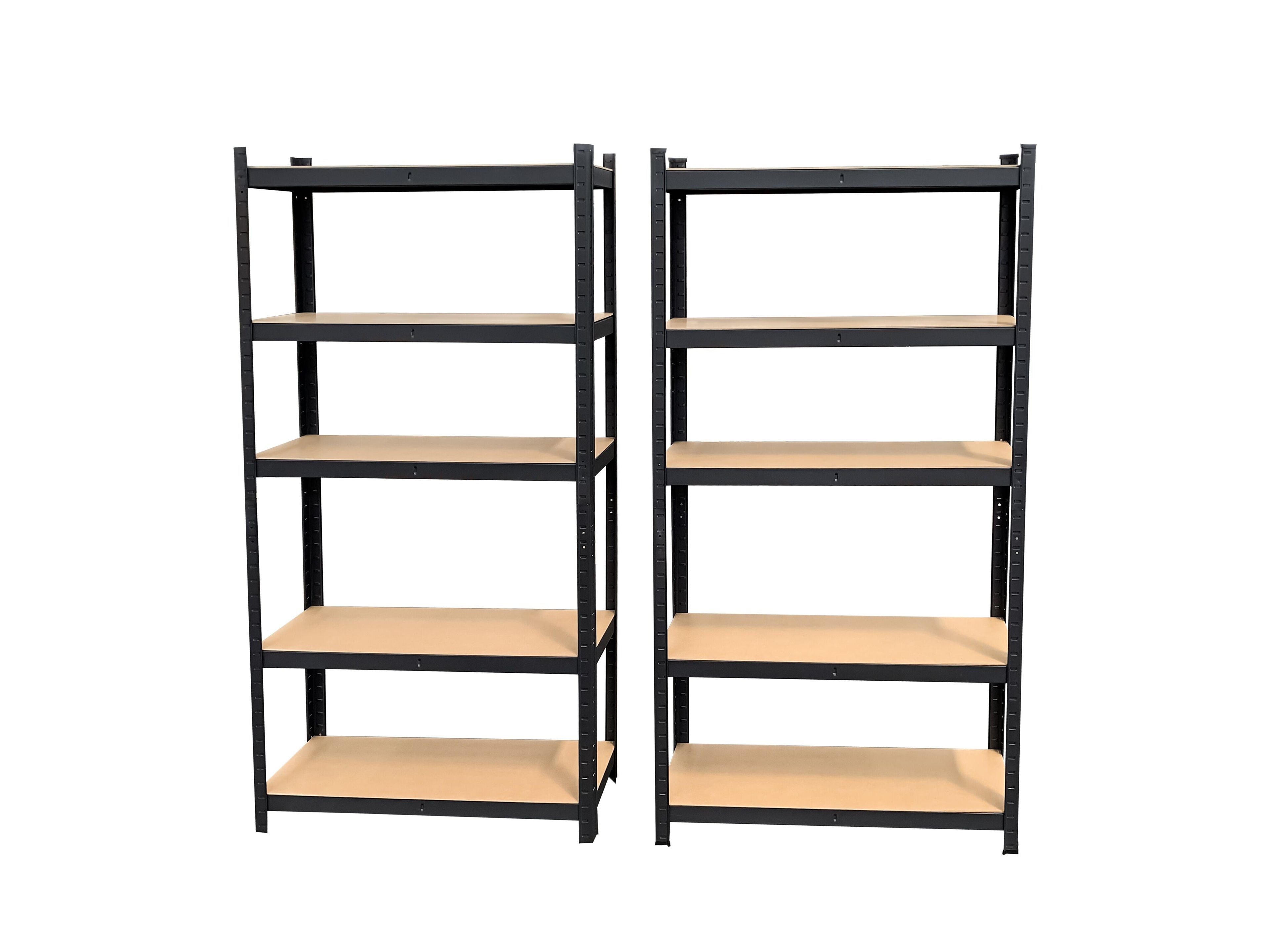 Fine Living - 5 Layer Shelf Matt Black - 2pc set