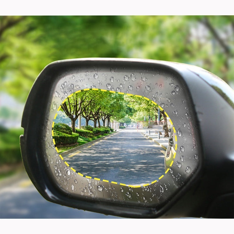 Oval mirror anti rain film