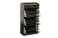 Mirror Shoe Cabinet - 3 Tier with Draw - Wenge