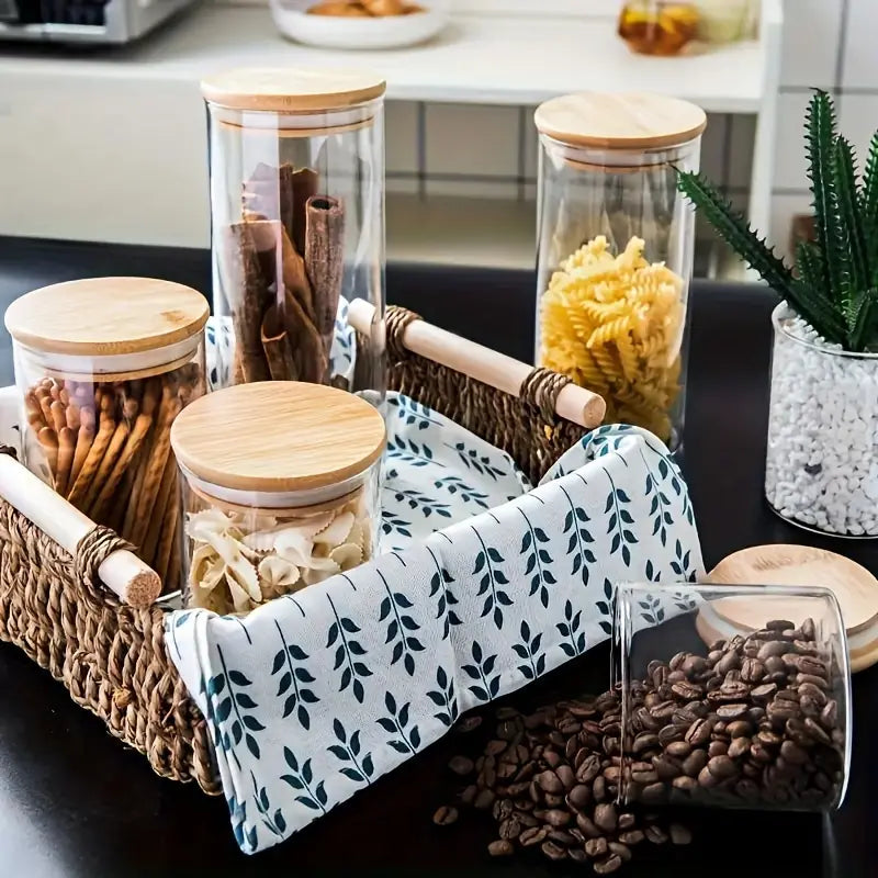 Crystal Nest Jar with Bamboo Lid