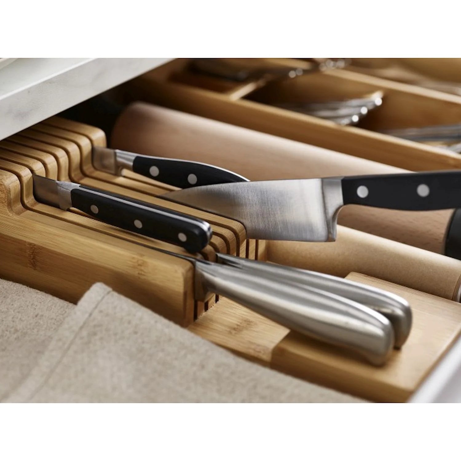 Bamboo Knife Organizer