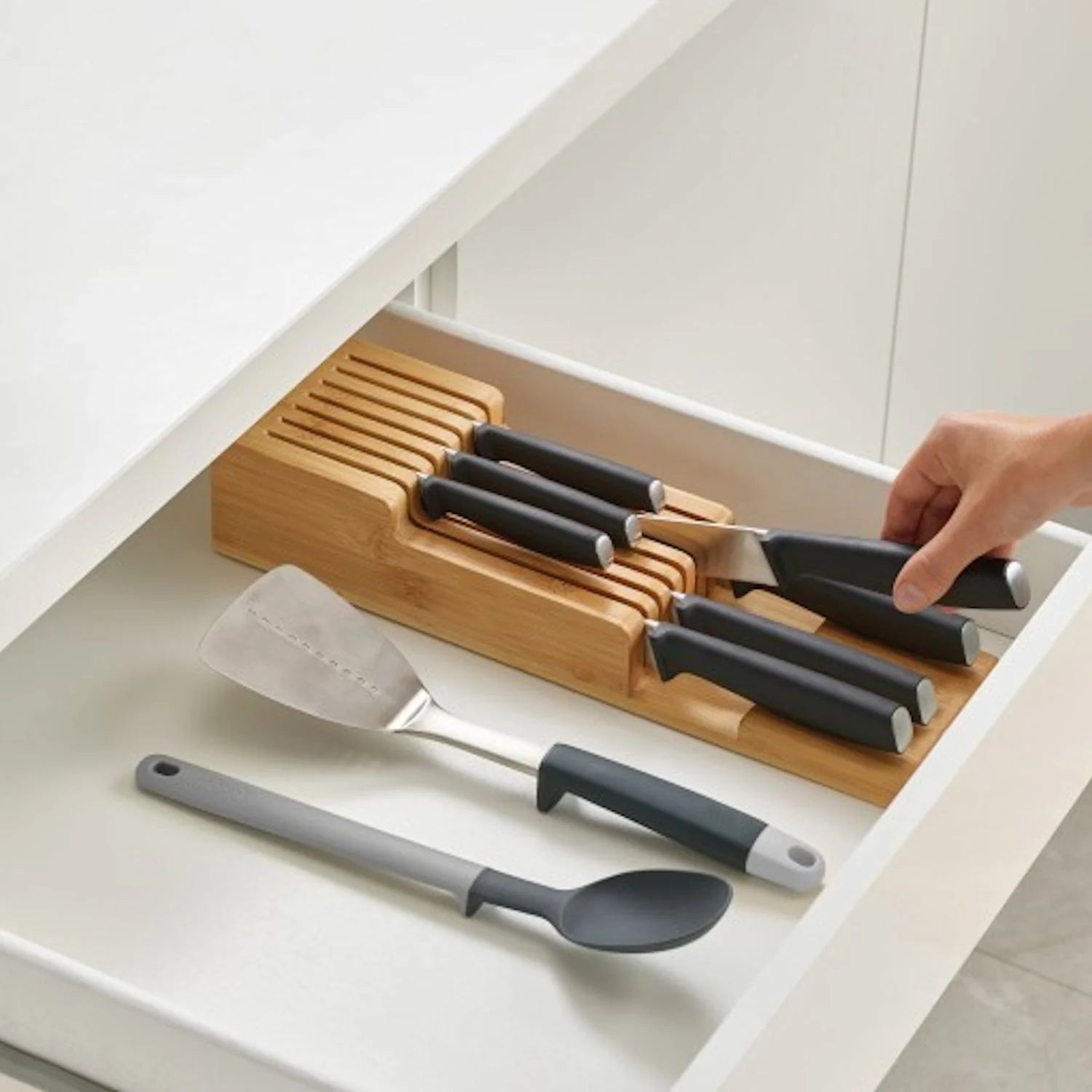 Bamboo Knife Organizer
