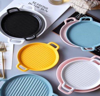 Fine Living Round Ceramic Oven Dish - White