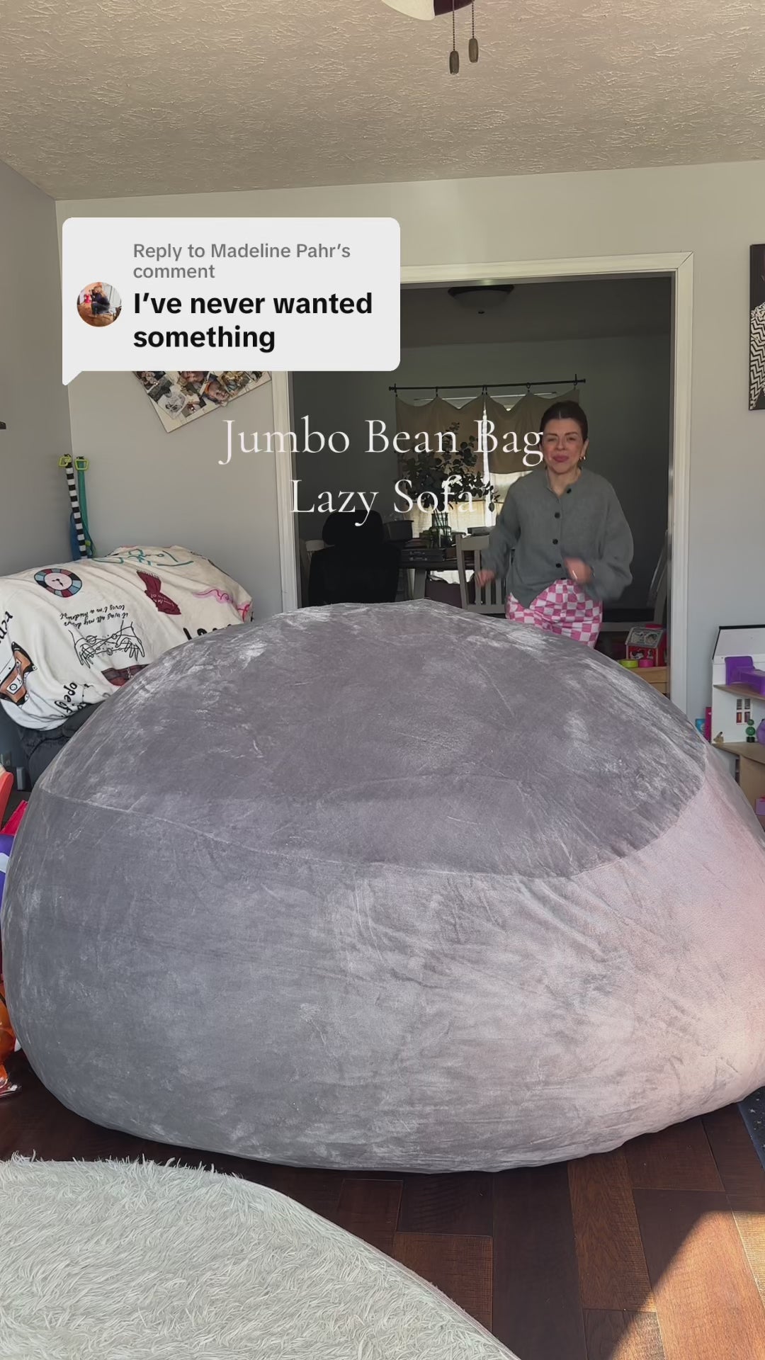 Bean Bag Grey - Simpy Homeware