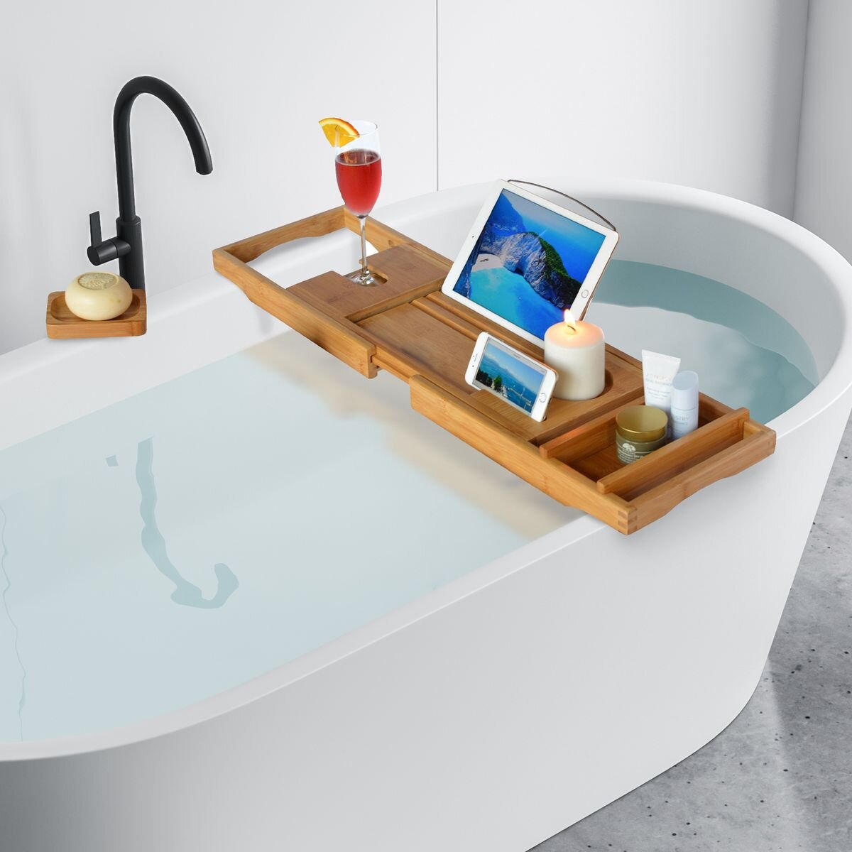 Fine Living Bamboo Bath Caddy