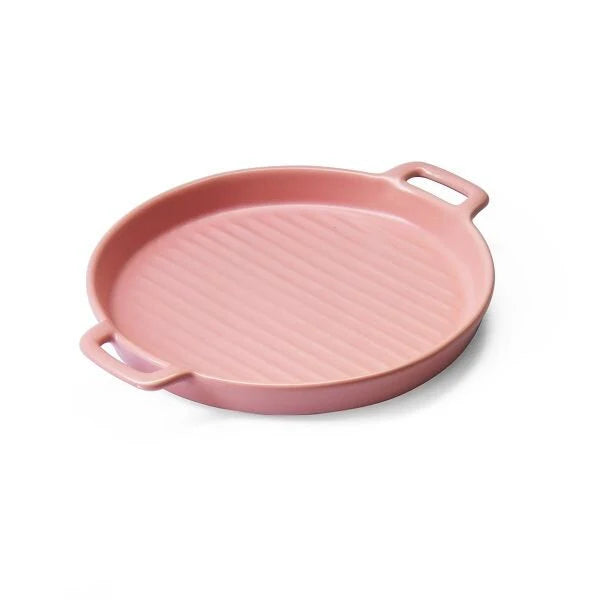 Fine Living Round Ceramic Oven Dish - Pink