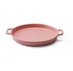 Fine Living Round Ceramic Oven Dish - Pink