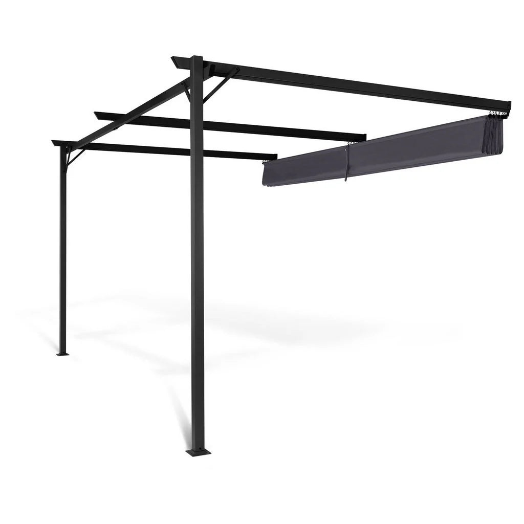 Skyline Wall Mounted Pergola - 3x2.7m - Grey